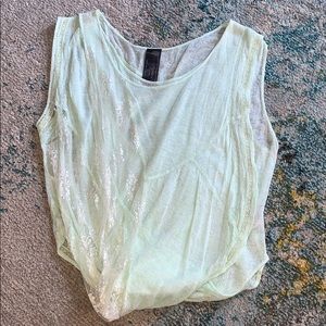 Lace Woven Mint Free People Top